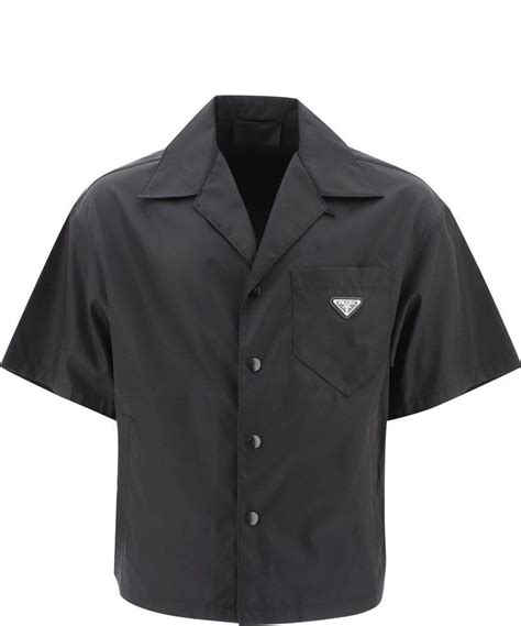 prada button down short sleeve|Men's Designer Prada Casual Button.